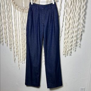 Favorite Daughter Wide Leg Navy Trousers